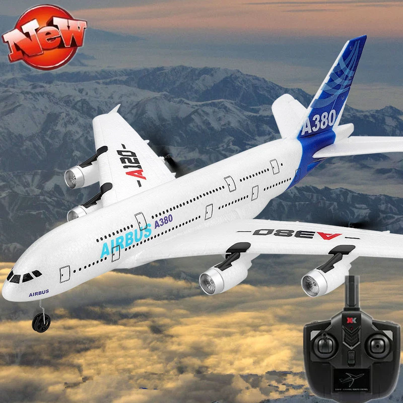 Simulation Airbus A380 Electric RC Plane toy 2.4G 300M 51CM Large EPP Fixed Wing Airplane Remote Control RC Glider Add LED Light