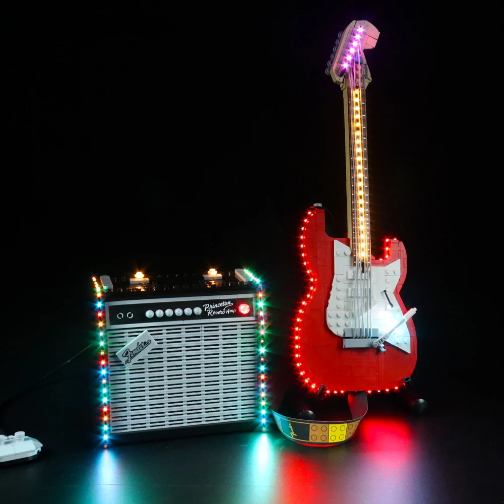 Vonado LED Lighting Set for 21329 Ideas Fender Guitar Collectible Model Light Kit, Not Included the Building Block