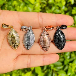 5pcs American Football Charm Pendants for Women Bracelet Girl Necklace Making Rugby Ball Sports Jewelry Handmade Craft Accessory