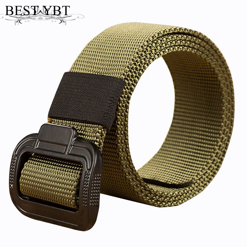 Best YBT Unisex Canvas Belt Metal Smooth Buckle Belt Military Operations Fashion Youth Cowboy Outdoor Sport Men And Women Belt