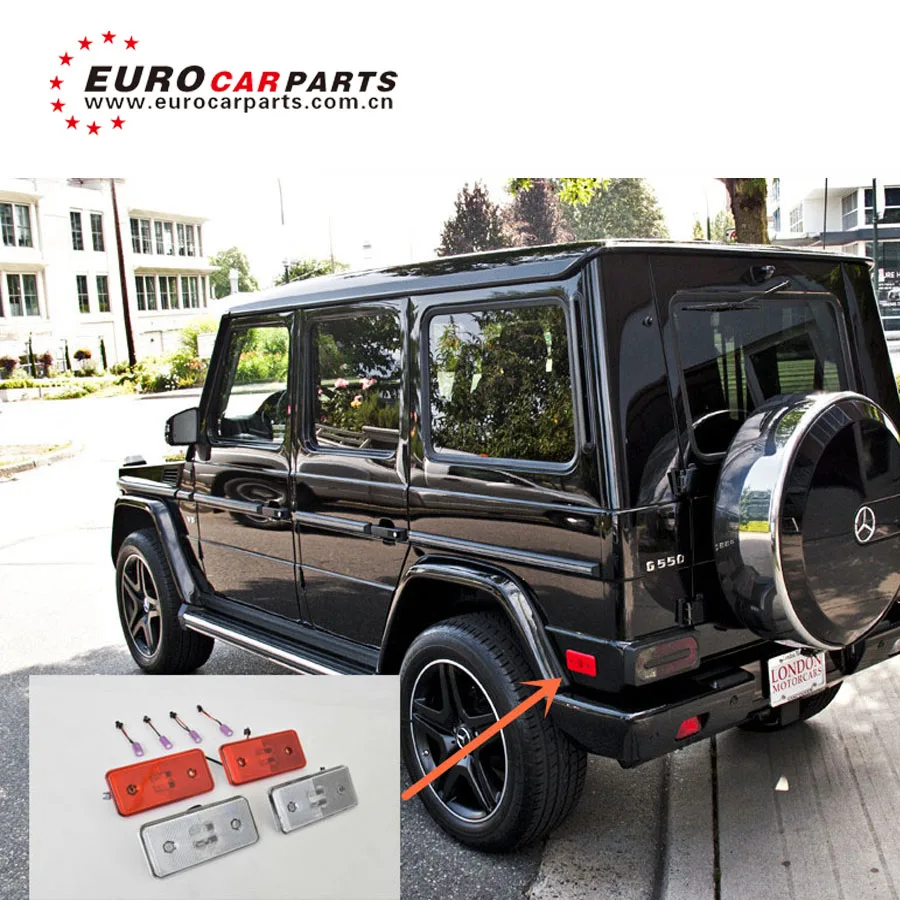 G class w463 front and rear Side Markers Lights for G-wagon G500 G550 G55 Side fender LED lights