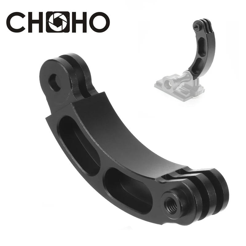 For Gopro Accessories Extension Selfie Stick Helmet Arm Bracket Mount Curved aluminum CNC for Go Pro Hero 13 12 Xiaomi Yi SJCAM