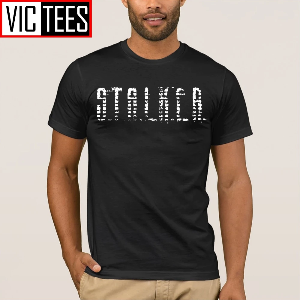 Men Printed T Shirts Stalker Game Radiation Printed T-Shirts Man Round Collar Tee Print Your Tops 100% Cotton