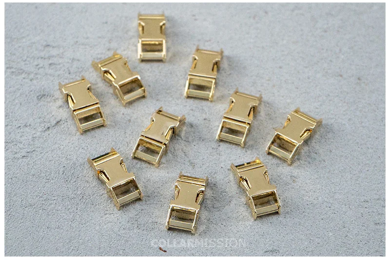 1pc Metal Colorful Side Release Curved Buckles Durable Plated Buckle 10mm, 15mm, 20mm, 25mm Dog Collar Paracord DIY Accessories