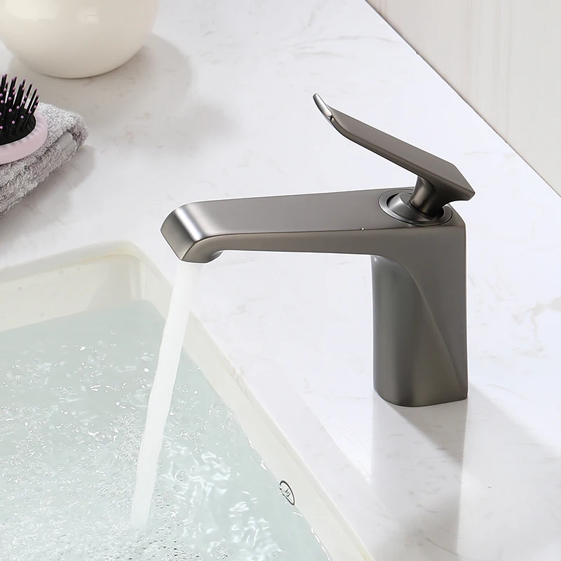 Black Basin Faucet Stainless Steel Paint Faucet Single Handle Sink Washbasin Hot Cold Mixer Taps For Bathroom Accessories