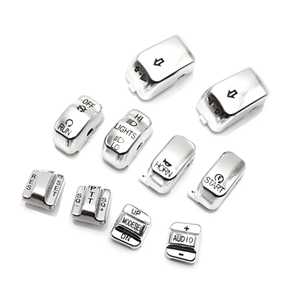 Black Chrome Hand Controls Housing Switch Cover Button Cap Kit For Harley Softail Dyna Road King Heritage Tour Glide - Image 3