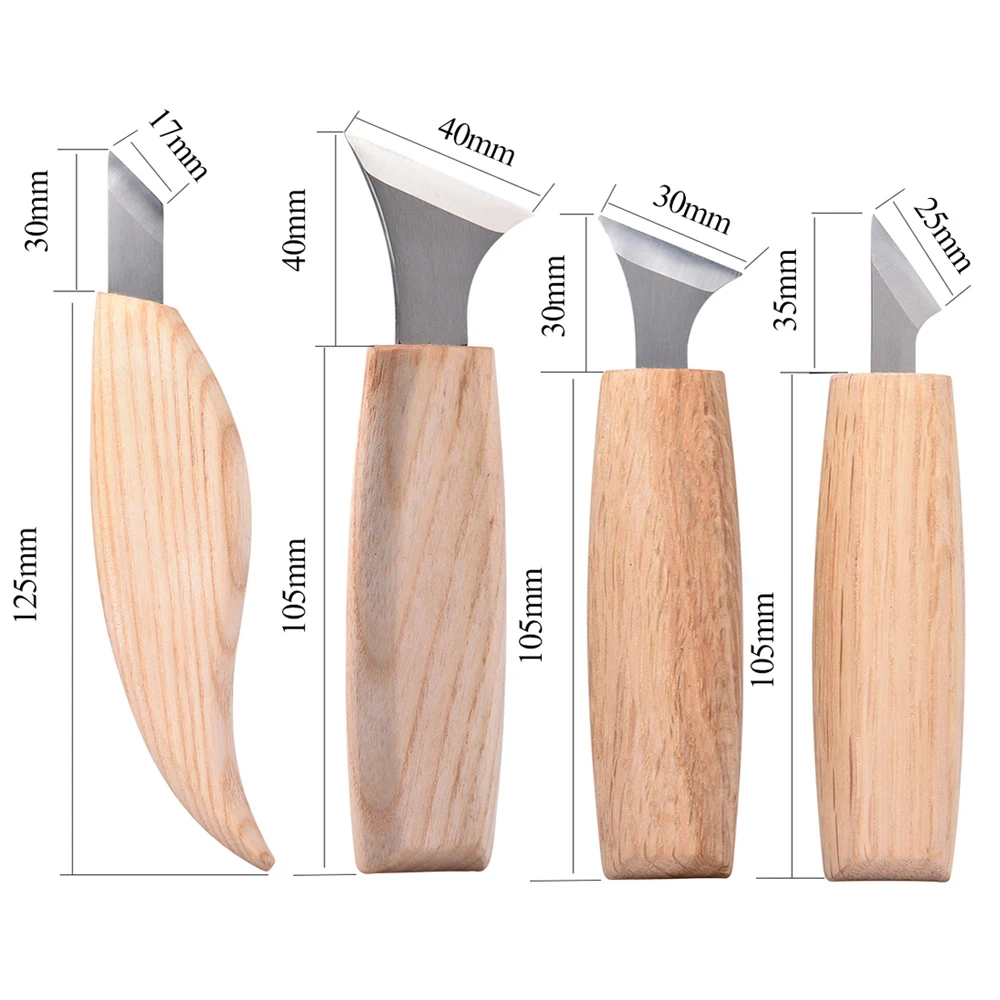 7pcs Woodcarving Chisels Set Stainless Steel Carving Tools Kit for Cutter Chip Carving Sculpture Craft Woodworking Hand Tool