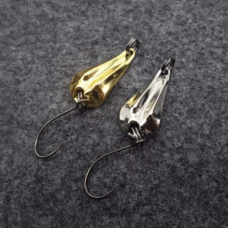 Fishing Micro Spoon Lure 2.2g 3.8g Polish Cicada Collarbone Shape Artificial Metal Lures Hard Bait Single Hook 2 Pieces/Lot Sale