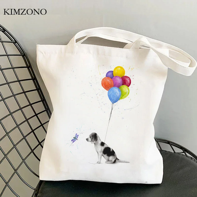 Dog shopping bag bolso eco canvas reusable tote recycle bag bag tote reciclaje grab