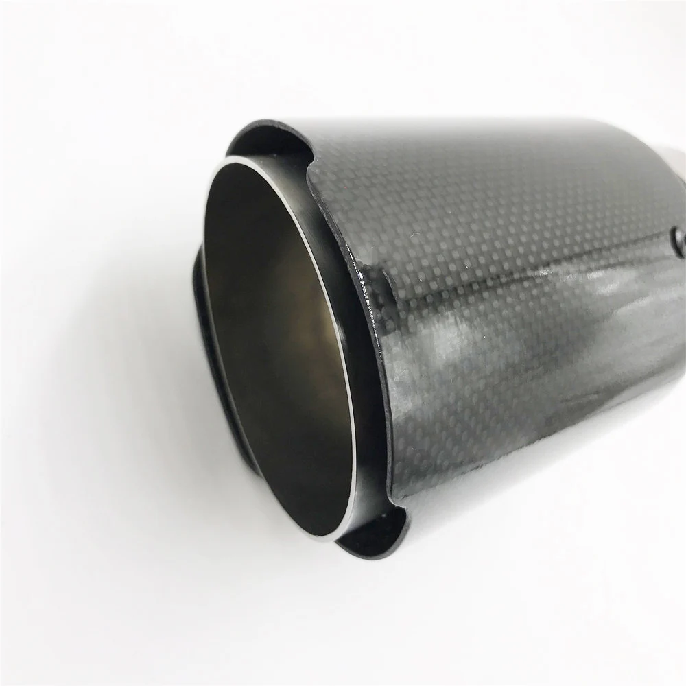 1pcs Car Accessories Top Quality 304 Stainless Steel Muffler Exhaust Tips For Ak Glossy Carbon Exhaust System Pipe