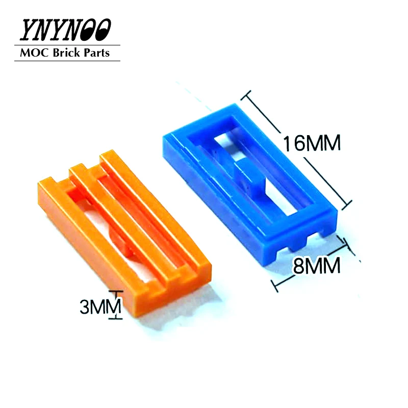 100Pcs Brick Parts Tile Special 1x2 Grille with Bottom Groove 15561 2412 30244 35248 51815 71957 MOC Building Blocks  DIY Toy