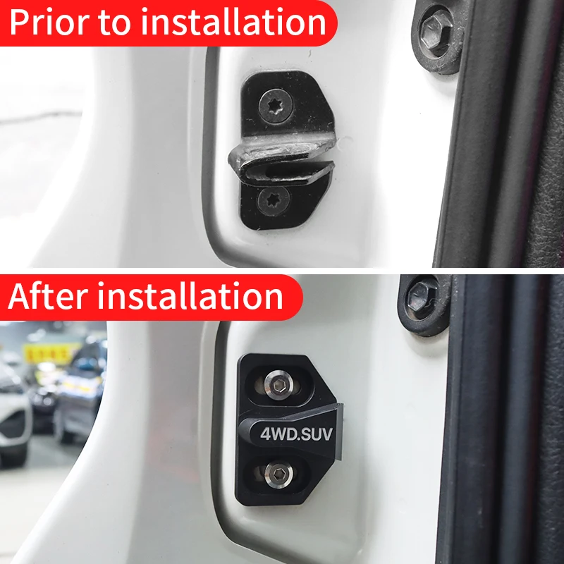 For Toyota Prado 150 RAV4 Tailgate Lock Cruiser FJ Lexus GX Luggage Lock Rear Door Shockproof Anti-Abnormal Sound Accessories