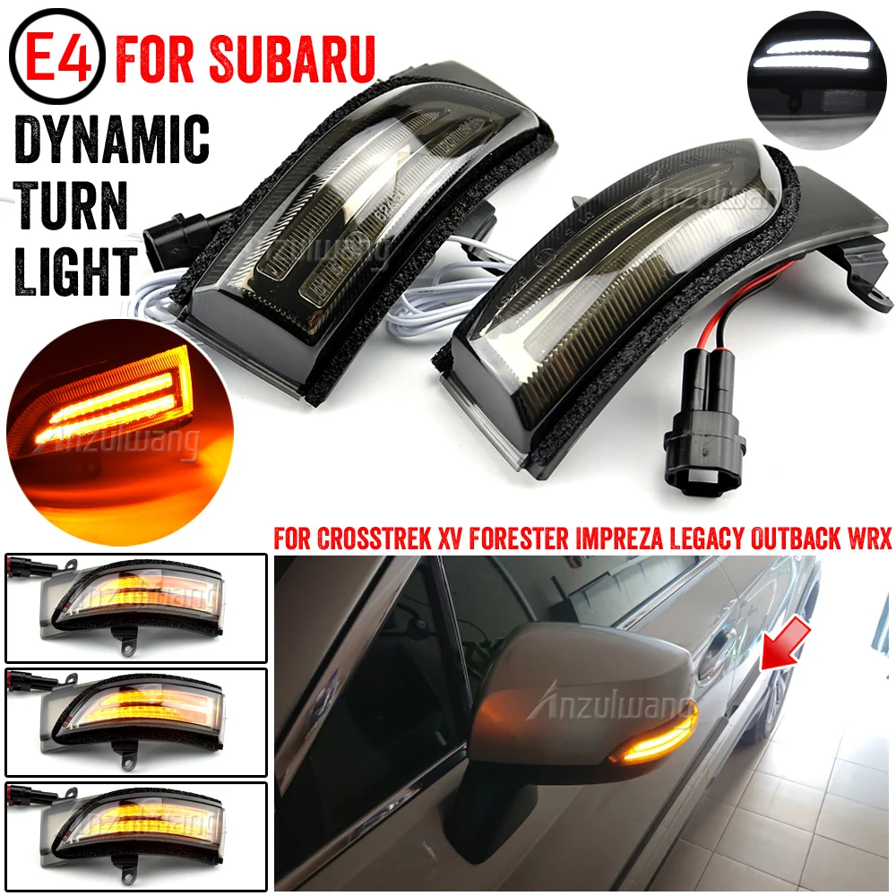 

2x Dynamic Sequential Amber Led Side Mirror Lights For Subaru WRX STi 15-18 Crosstrek 13-17 Forester 14-18 Legacy 12-17 Outback