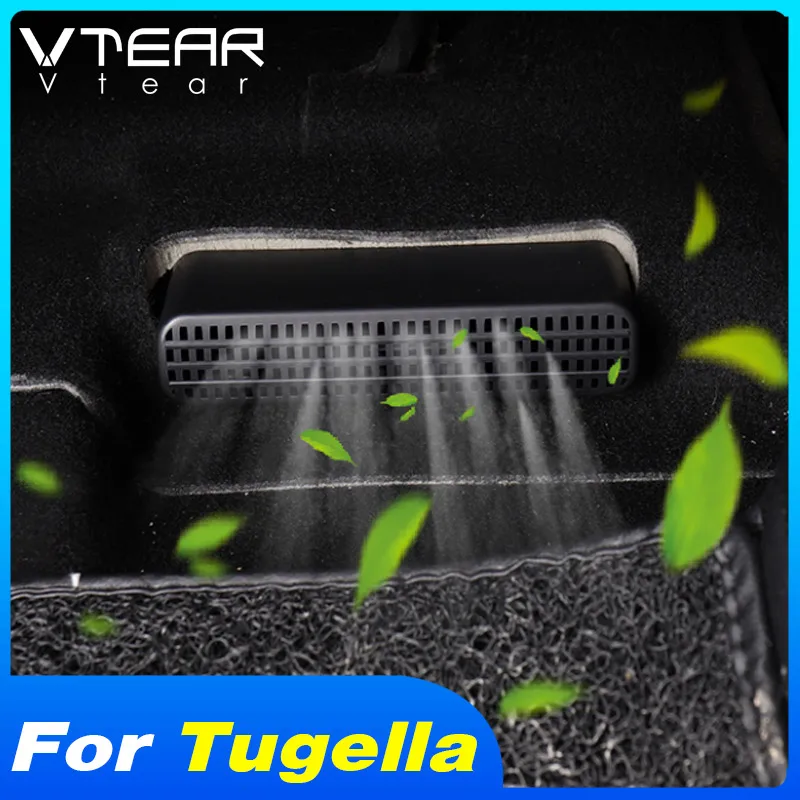 Vtear Under Seat Air Outlet Cover Interior Protection Accessories Dustproof Car Vent Trim For Geely Tugella Xingyue FY11 2023