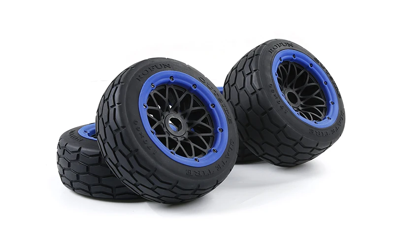 1/5 Rofun Rc Car Highway Front and Rear Complete Tire 4pc for 1/5 Hpi Rovan Km Baja 5b Parts