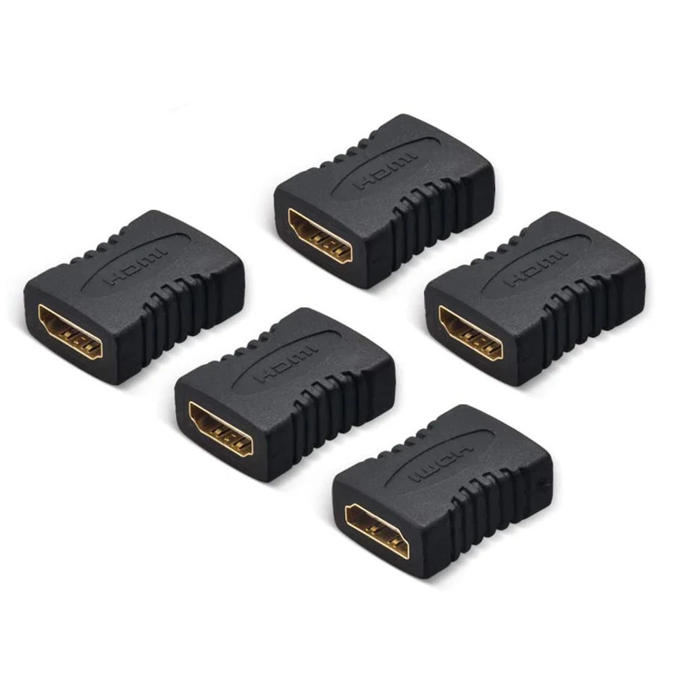 HDMI Coupler 5 Pack HDMIหญิงหญิงเชื่อมต่อFull HD 1080PสำหรับHDR ARCความเร็วสูงContacts