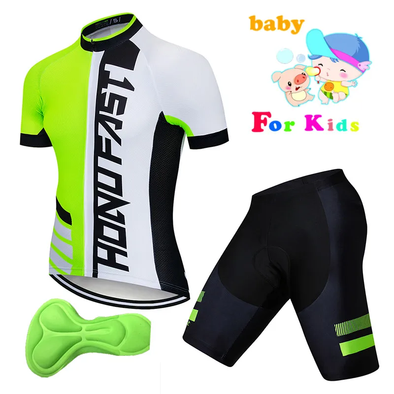 Kid Cycling Jersey Set Summer Cycling Jersey Set Breathable Team Racing Sport Bicycle Jersey Cycling Clothing Short Bike Jersey