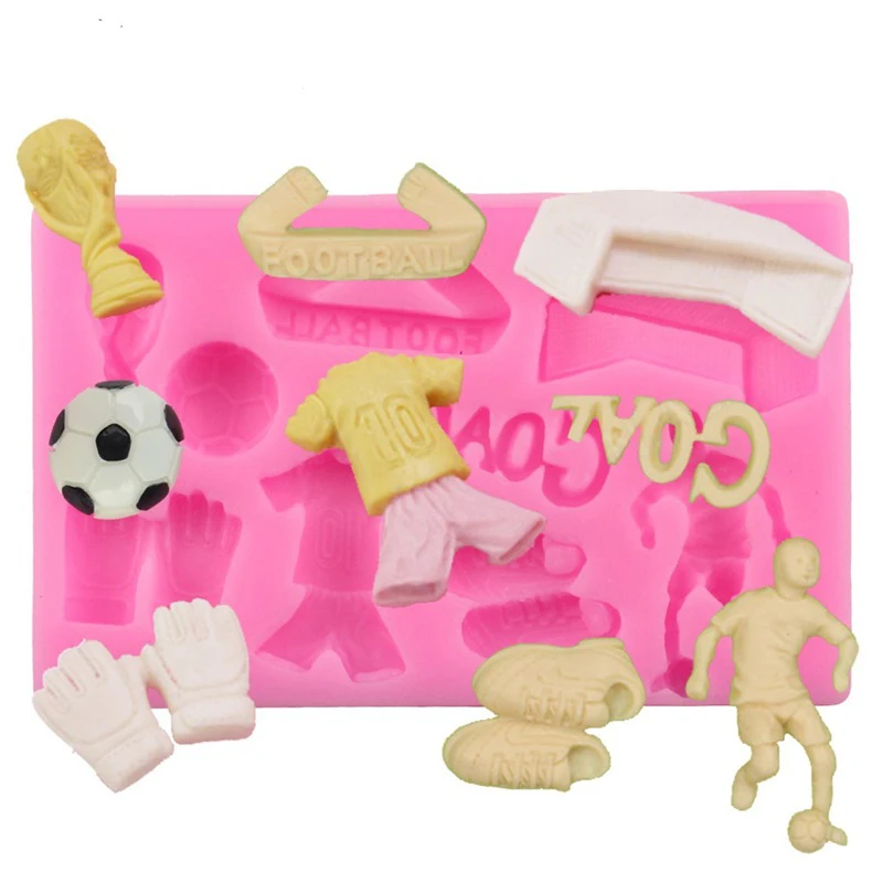 Football Basketball Baseball Cake Silicone Soccer Molds Party Fondant Cake Decorating Tool Chocolate Candy Mold Resin Clay Mould