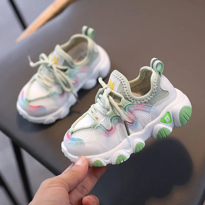 Newest Unisex Spring Autumn Children Casual Sneaker Breathable Soft Sole Anti-Slip Baby Girl Shoes Toddler Boy Shoes Size 21-30