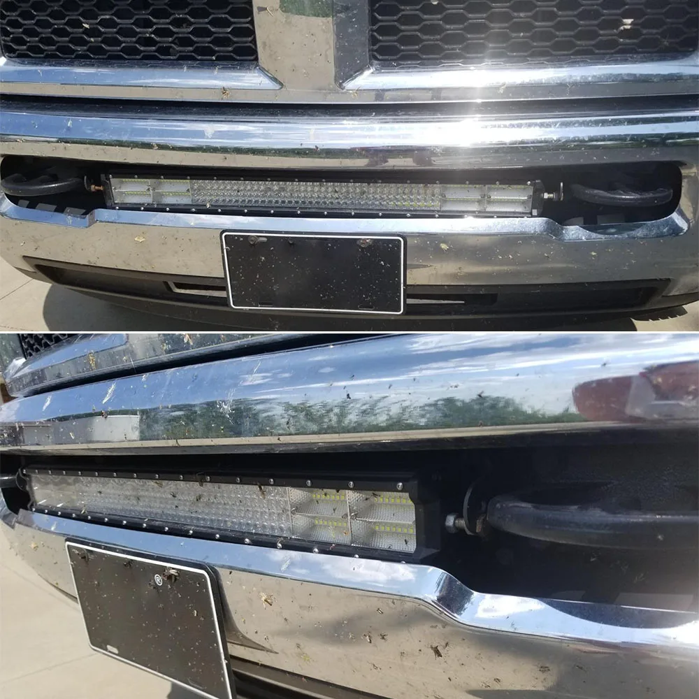 Car Front Hidden Bumper Led Light Bar Holder Bracket Kit for Dodge Ram 2500 3500 2010 2011 2012 2013 2014 2015 2016 2017 2018 view 2