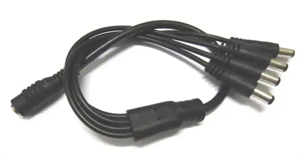 

1 to 4 Power Splitter Cable 12V DC Cord 1 Female to 4 Male for cctv camera