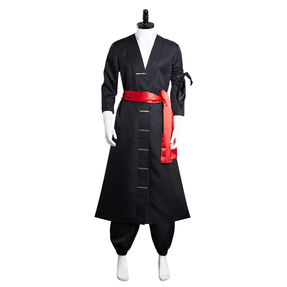 Anime Roronoa Zoro Cosplay Costume Kimono Wano Country Coat Pants Outfits Halloween Carnival Suit