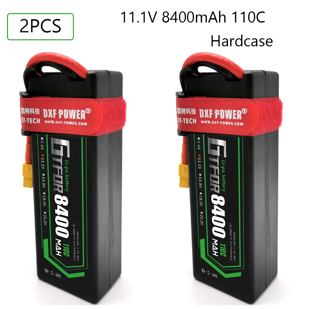 

GTFDR Lipo Battery 2S 3S 4S 7.4V 11.1V 14.8V 8400mah 7300mah 130C-260C 140C-280C for 1/8 1/10 Off-Road Car RC Truggy Buggy