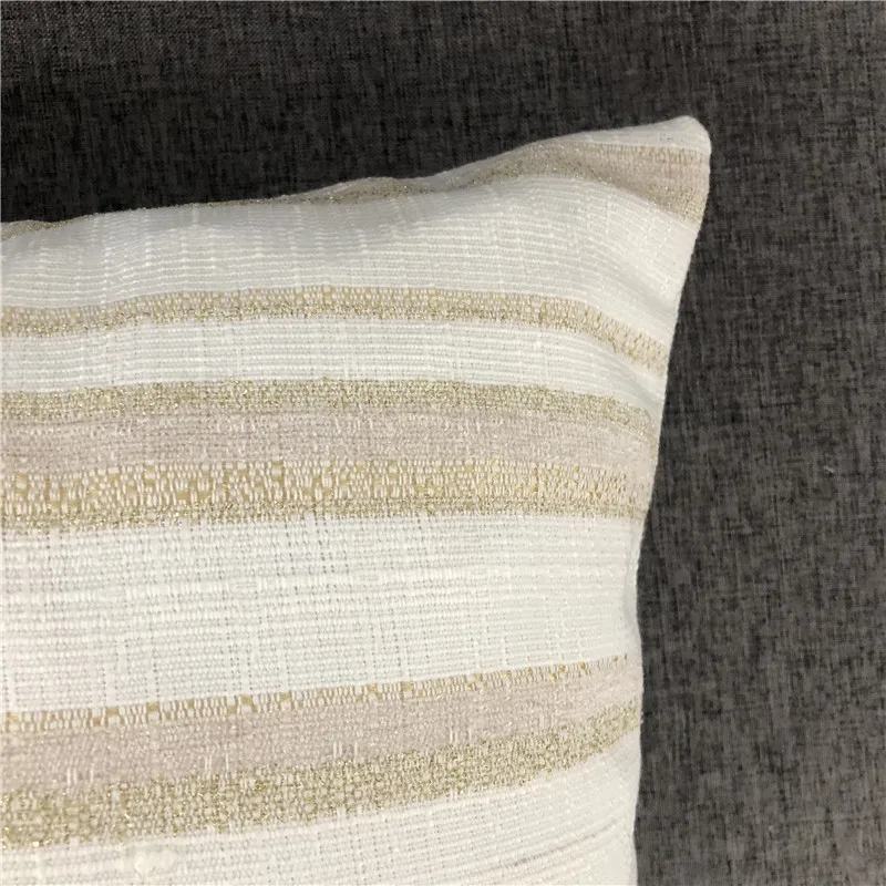 Factory Supplier Cushion Cover Sofa Decorative Gold Metallic Jacquard Throw Pillowcase