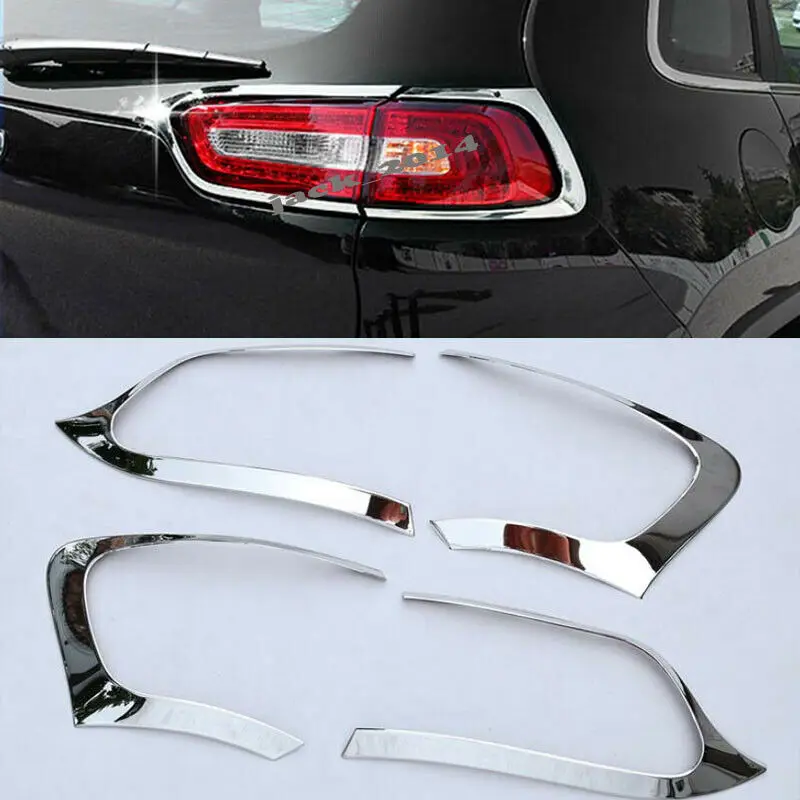 

4 шт., хромированный задний фонарь ABS для Jeep Grand Cherokee 2014, 2015, 2016, 2017, 2018