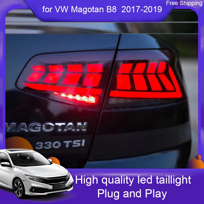 

Car Styling for VW PASSAT Magotan B8 Taillights 2017 2018 2019 for PASSAT B8 LED Tail Lamp+Turn Signal+Brake+Reverse LED light