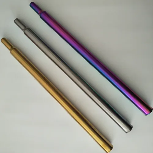 Brompton – tige de selle en titane pour vélo pliant, 31.8x550mm, couleur or argent