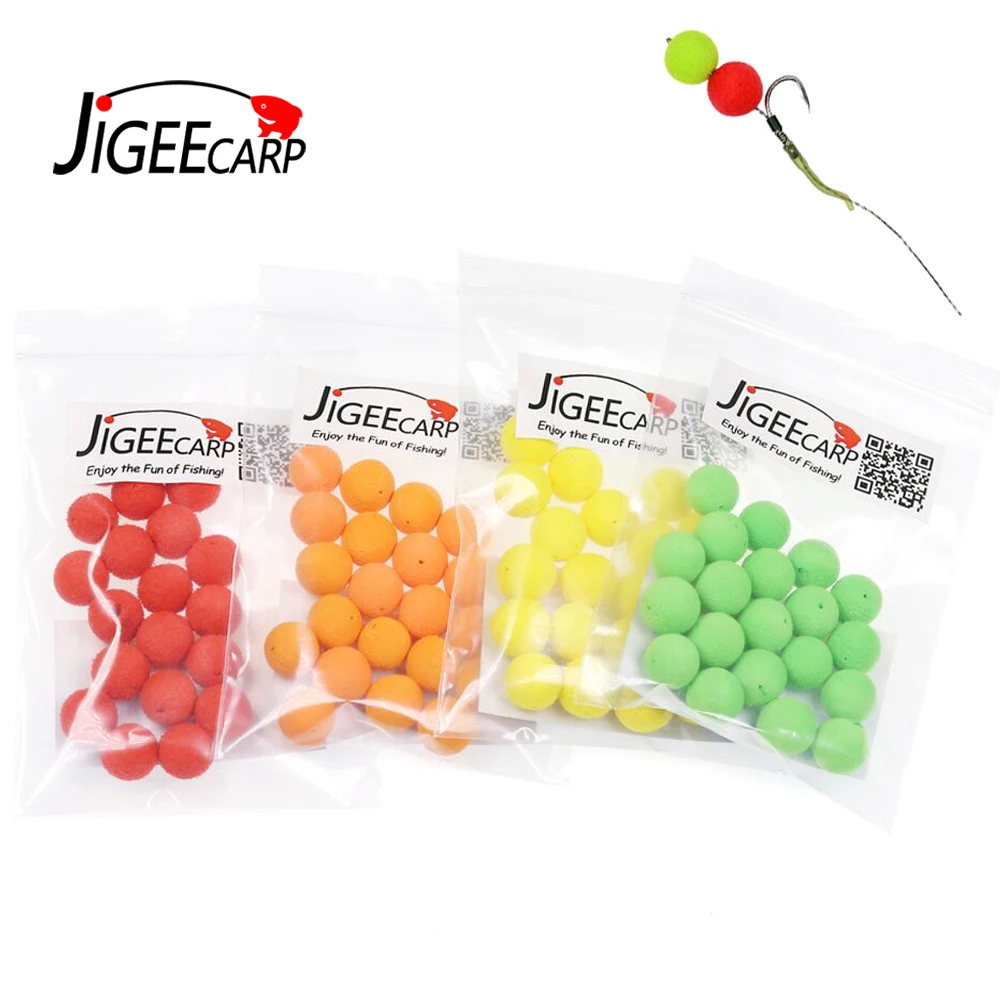 JIGEECARP 20pcs Carp Fishing Round Pop Ups Boilies Method Feeder Fishing Baits Corn Apple Strawberry Flavor Carping Bait  Tackle