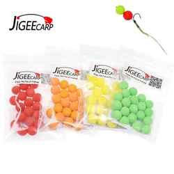 JIGEECARP 20pcs Carp Fishing Round Pop Ups Boilies Method Feeder Fishing Baits Corn Apple Strawberry Flavor Carping Bait  Tackle