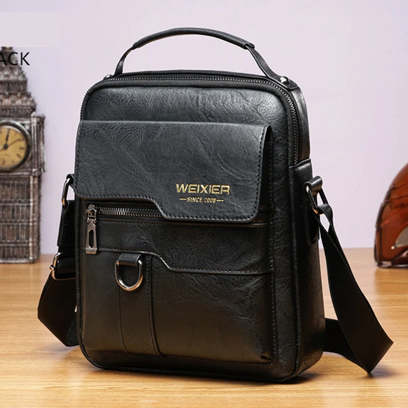 Brand New Men\'s Messenger Bag Large Capacity Business Shoulder Bag Leather Handbag Fashion Men\'s Bag Briefcase Travel Bag