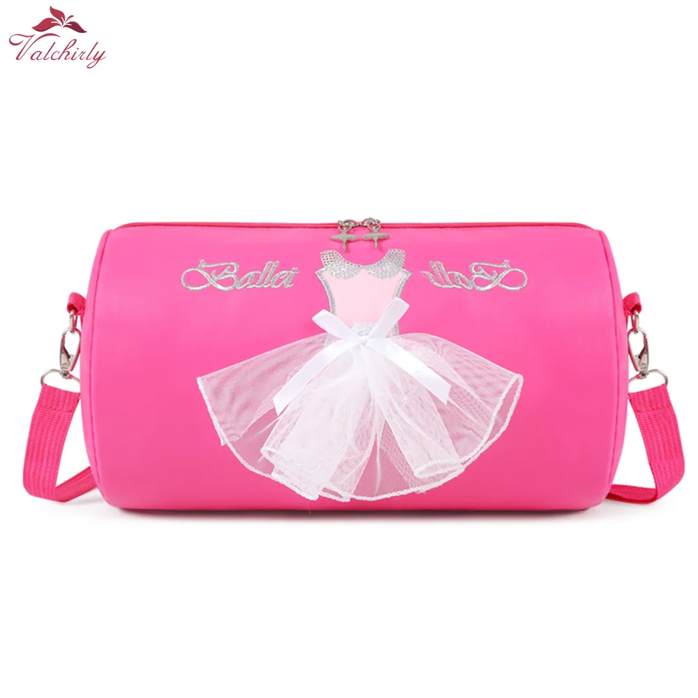 New Design Girls Ballet Dance Bag Pink Ballerina Backpacks  Waterproof PU Shoulder Bags for Kids