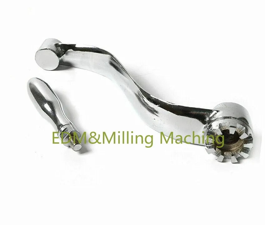 1Set CNC Bridgeport Milling Machine Lifting Crank Parts Elevating Knee Crank 9 Teeth Flexible Silver DURABLE