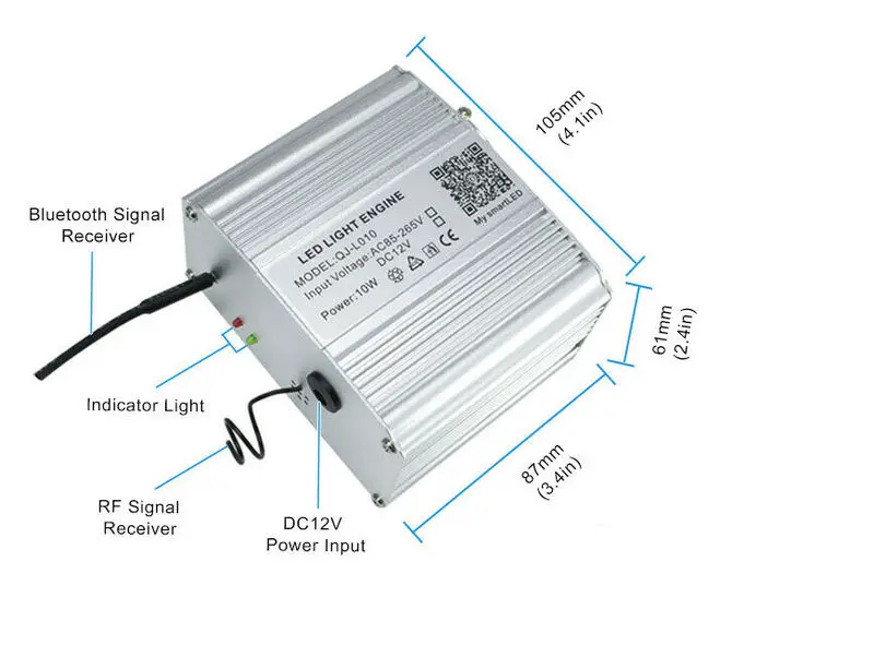 10W APP control RGBW 4-level Speed Twinkle wheel LED Fiber Optic Star Ceiling Smart Light Engine Driver Source 28key Sound contr