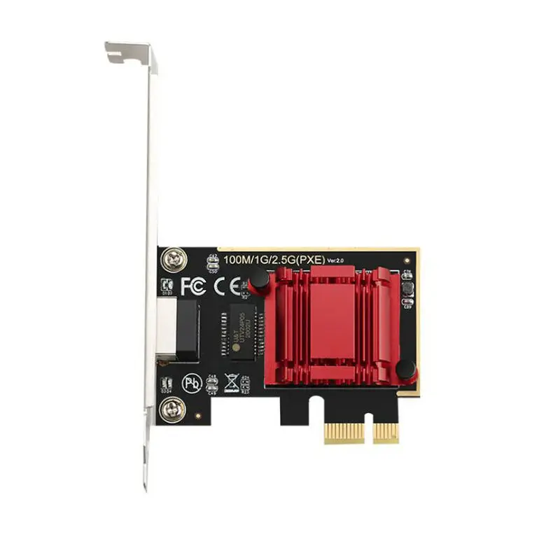 Game PCIE Card 2500Mbps Gigabit Network Card  RTL8125 RJ45 Wired Network Card PCI-E 2.5G Network Adapter LAN Card PXE