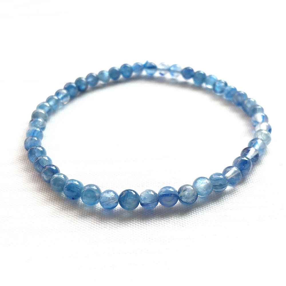 

MG0102 Wholesale Natural 4 MM AAA Grade Blue Kyanite Bracelet Womens Mini Gemstone Jewelry