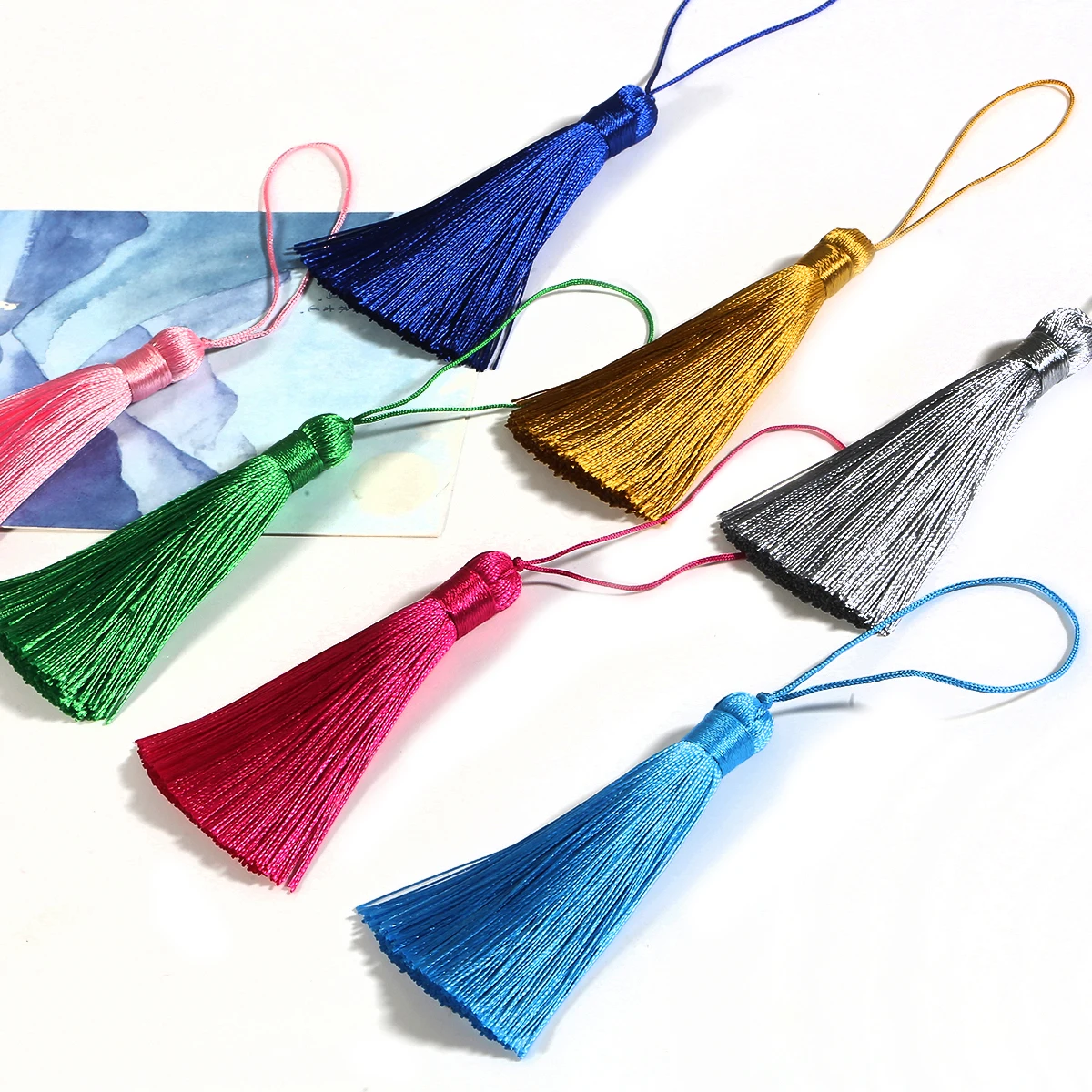 2pcs Polyester Cotton Silk Tassel Trims Satin Tassel for Handmade Craft Decoration DIY Sewing Curtain Accessories