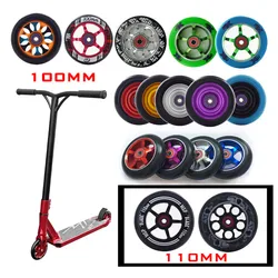 110mm 100mm 120mm Scooter Wheels Aluminium Alloy Steel Wheel Hub High Elasticity and Precision speed skating wheel 88A 2 pcs/lot