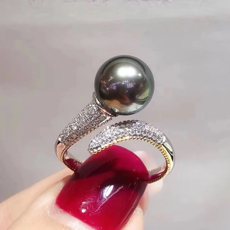 

925 Sterling Silver Ring Finger Ring Settings Adjustable Ring Findings Jewelry Parts Fittings Accessories for Pearls