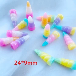 10New Kawaii Cute Gradual Change Unicorn Candy Series Resin Flat DIY  Scrapbook Hair Bow Center Accessories Embellishment A76