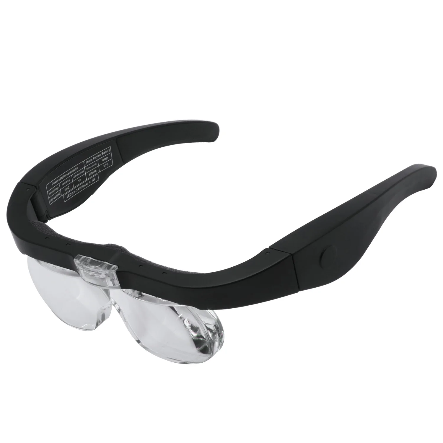 แว่นขยายแว่นตา Magnifier1.5X 2.5X 3.5X 5.0X USB ชาร์จกับไฟ LED สำหรับอ่านหนังสือ Jewelers ซ่อมสวมใส่