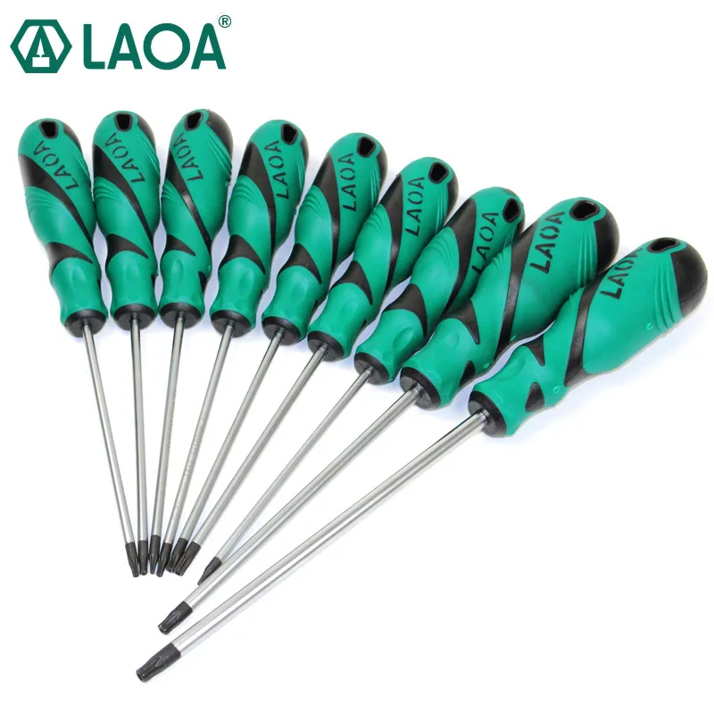 LAOA 1pcs S2 Double color Handle Hex Torx hexangular screwdriver bolt driver Special screwdrivers