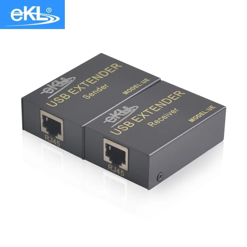 EKL USB Extender 60 Meters RJ45 Port Signal Amplifier for Single Network Wire Extender USB Reticle Cable Cat5e/6