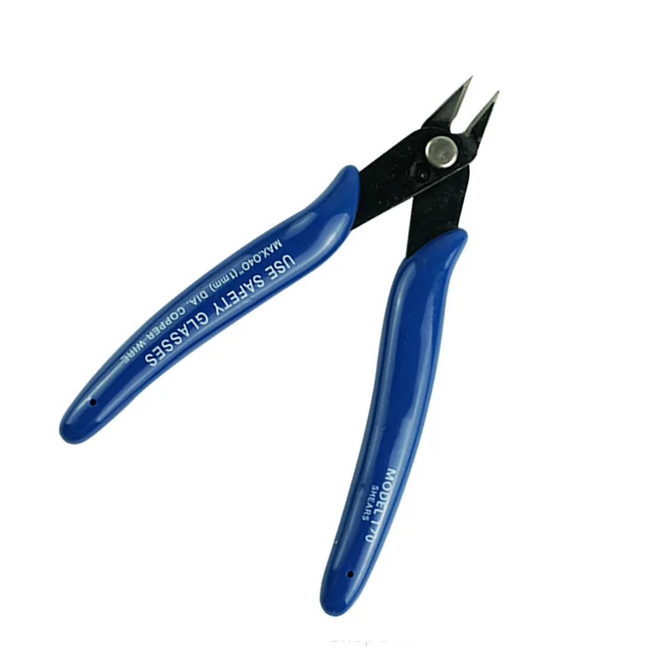 170 Mini Diagonal Pliers Electrical Wire Cable Cutters Cutting Side Snips Flush Pliers Alicate Nipper Anti-slip Rubber Hand Tool