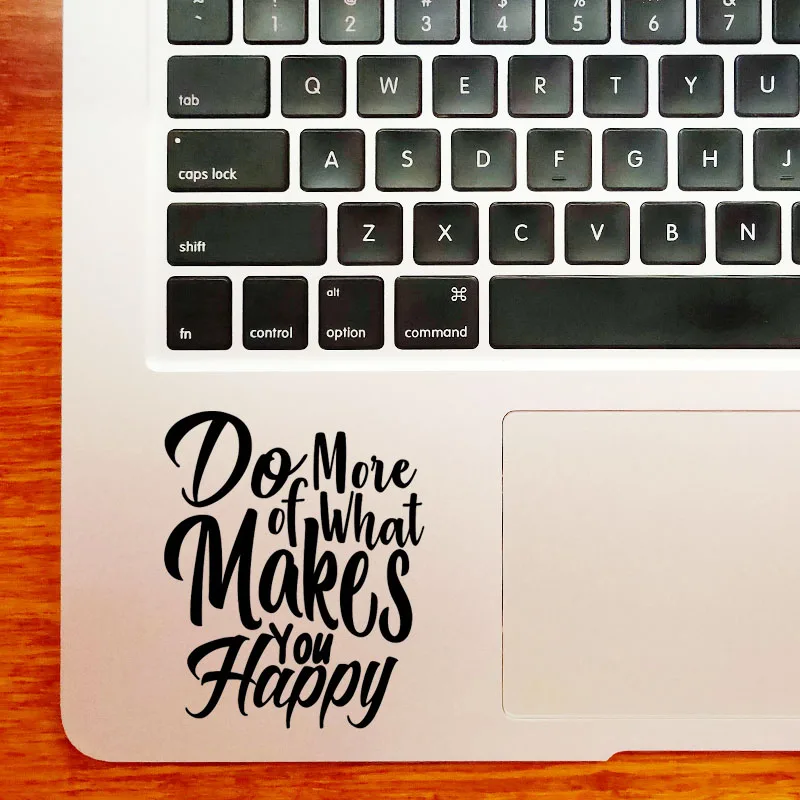 Happy Life Quote Trackpad Laptop Sticker for Macbook Decal Pro 16