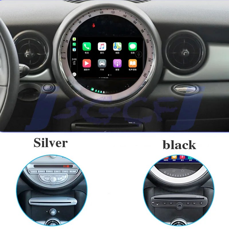 Car Stereo Audio Navigation GPS CarPlay For Mini Cooper S Convertible R57 Coupe Roadster R59 MK2 One Whit 360 BirdView Navi