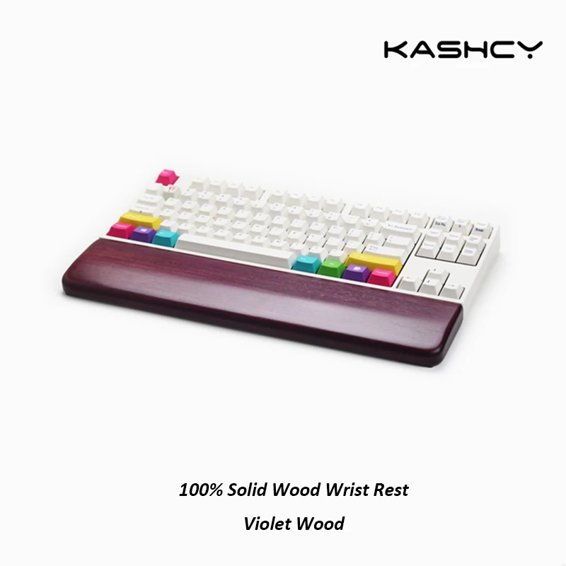 Solid Wooden Violet Wood Palm Rest For Ergonomic Gaming Mechanical Keyboard Wrist Support Pad ,60 87 104 108keys